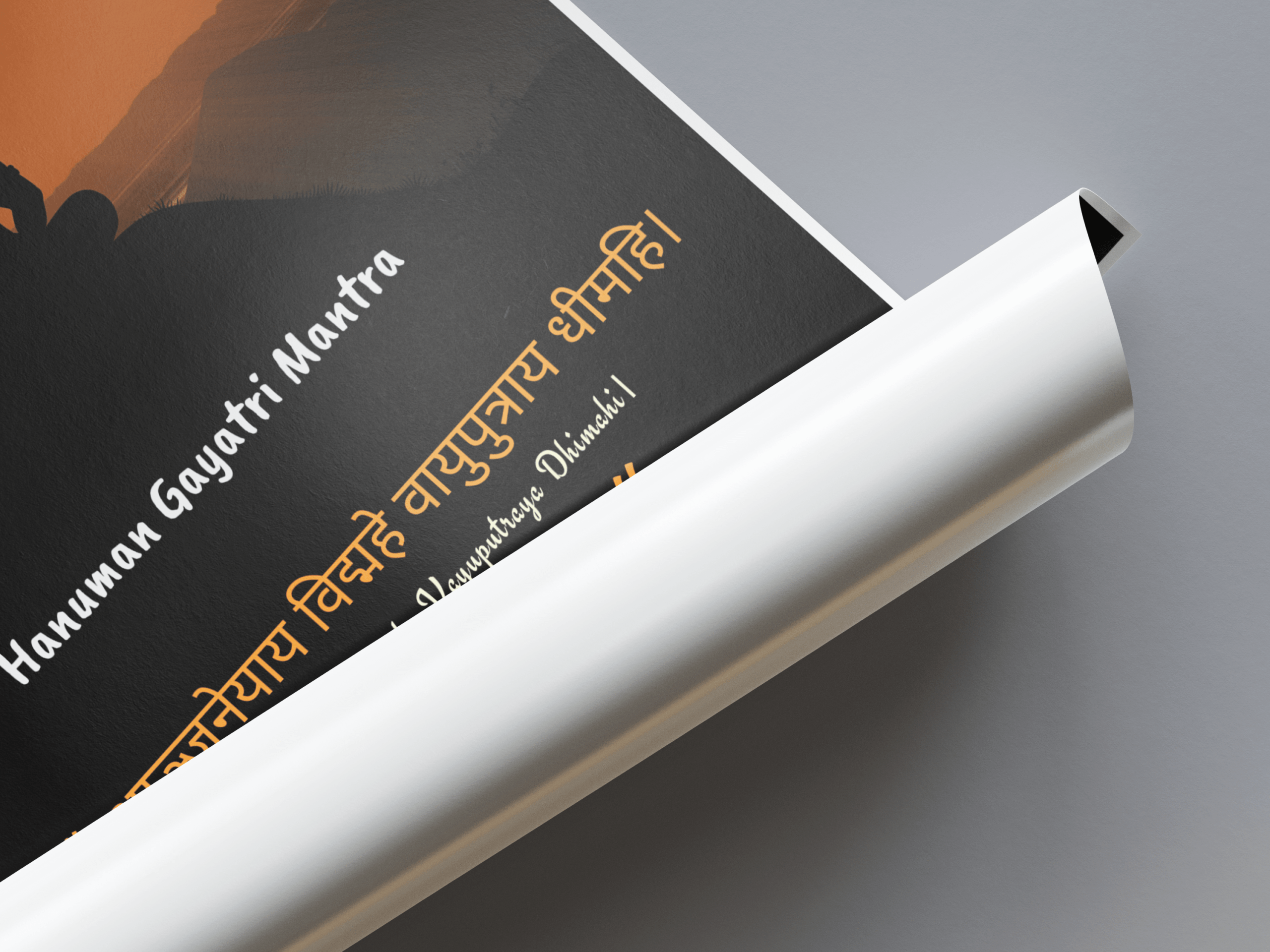 Hanuman Gayatri Mantra Poster - Mythic Moksha