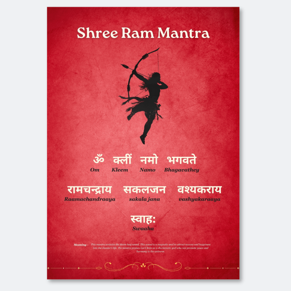 Shree Ram Mantra Poster - Mythic Moksha